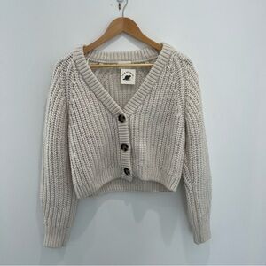H&M Ivory Chunky Knit Cardigan Sweater | Women’s small